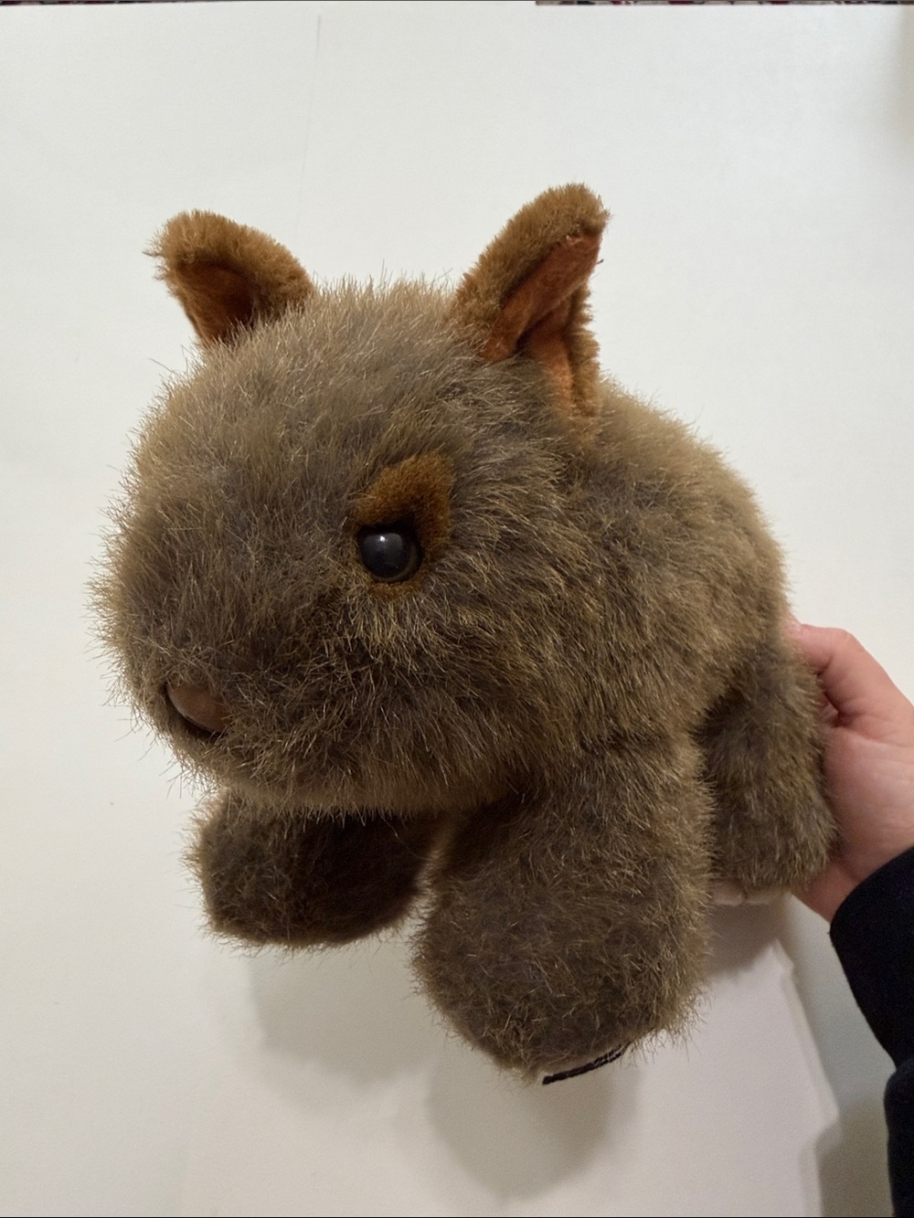 Vintage Plush Small Pet Bunny Toy - Brown Australian Wombat